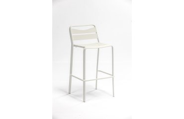 Tabouret haut d'extérieur DIVE - structure aluminium
