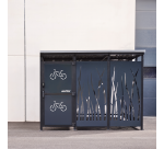 Abri vélo sécurisé Modèle 3x5m Décor roseau