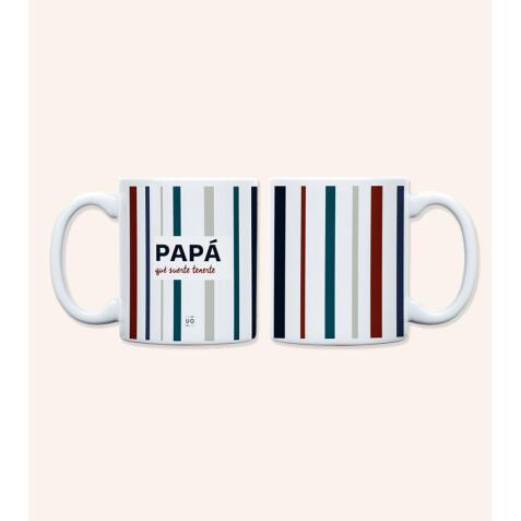 Taza " Papá, qué suerte tenerte" 350ml, cerámica 
