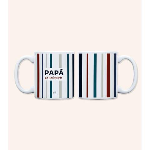 Taza " Papá, qué suerte tenerte" 350ml, cerámica