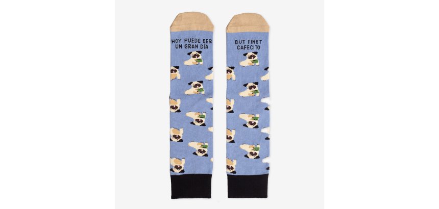 Calcetines "Hoy puede ser un gran día, but first, cafecito" talla 42-46