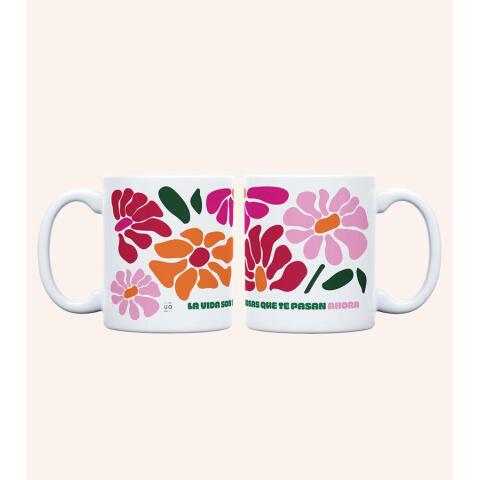 Taza "La vida es lo que pasa ahora" 350ml, cerámica