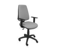 Chaise de bureau ELCHE - accoudoirs réglables - Gris clair