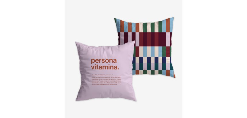 Funda de cojín "Persona vitamina" Fam
