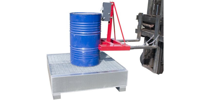 Pince à fût à manipulation verticale prise latérale automatique 500 kg