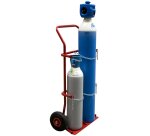 Diable porte-bouteilles acier 200 kg bavette fixe profondeur 160 mm roue pneumatique