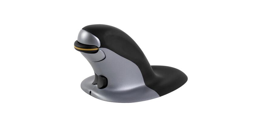 Ratón ergonómico vertical inalámbrico ambidiestros Fellowes Penguin, tamaño M