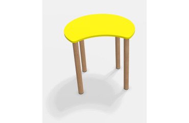 Table Fabiano Kids avec pieds en bois - Taille T1 - Ecole maternelle