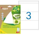 Etiquettes adresses multi-usages recyclées 64 x 133 mm Agipa - Pochette de 42