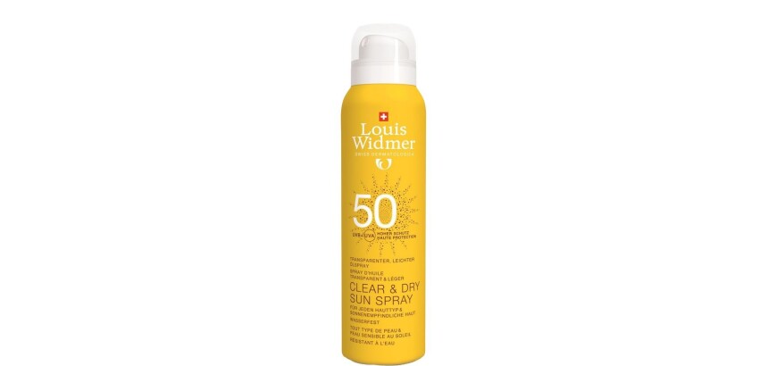WIDMER Crème solaire parfumée - Sun Clear & Dry 50 - Spray 200 ml