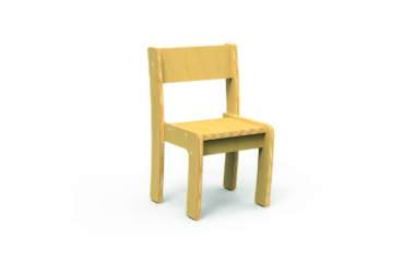 Stapelbare schoolstoel Fabiano Kids in melamine - Kleuterklas