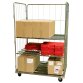 Roll conteneur 3 ridelles 1200 x 800 x 1800 mm CU 400 kg avec 2 options étagères CU 100 kg maxi