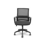 
Silla Ergo535 negra basculante respaldo malla negro asiento tela negro ruedas nailon