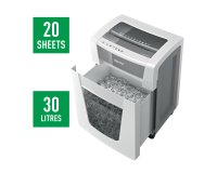 Destructora Leitz IQ Office Pro P4, blanco/plata
