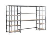 Rayonnage MODULO - Module 4 étagères - 21 plateaux
