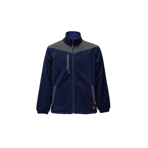 Forro polar con detalles a contraste talla S - Azul marino