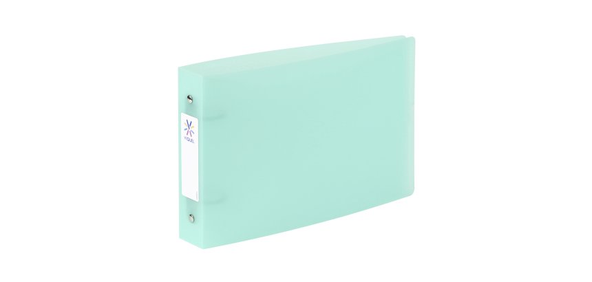 Classeur 2 anneaux plastifié Propysoft Viquel A5 – Dos de 3.5 cm vert incolore