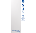 Tableau blanc émaillé XL WALL-UP 200x60cm