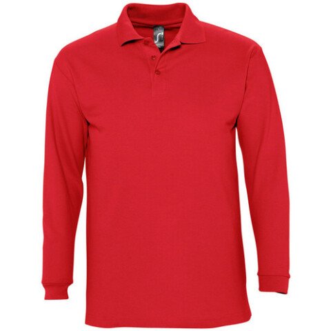 Polo manga larga M - Rojo