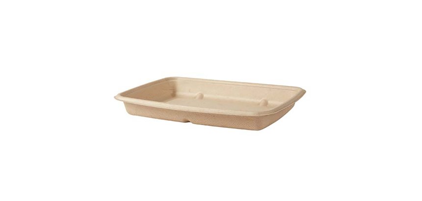 Envase de bagazo marrón - 600 ml - Caja 300 unidades