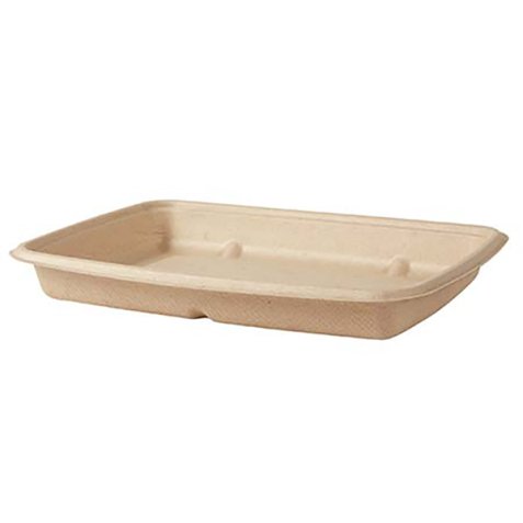 Envase de bagazo marrón - 600 ml - Caja 300 unidades