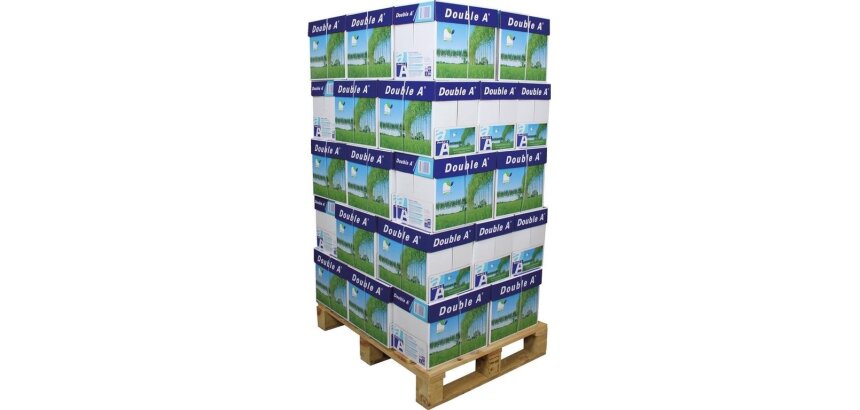 Double A A4 Paper 80gsm - disposable pallet of 200 reams with 500 sheets