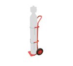 Diable porte-bouteille acier 200 kg bavette fixe profondeur 220 mm roue caoutchouc