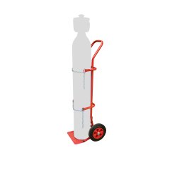 Diable porte-bouteille acier 200 kg bavette fixe profondeur 220 mm roue caoutchouc