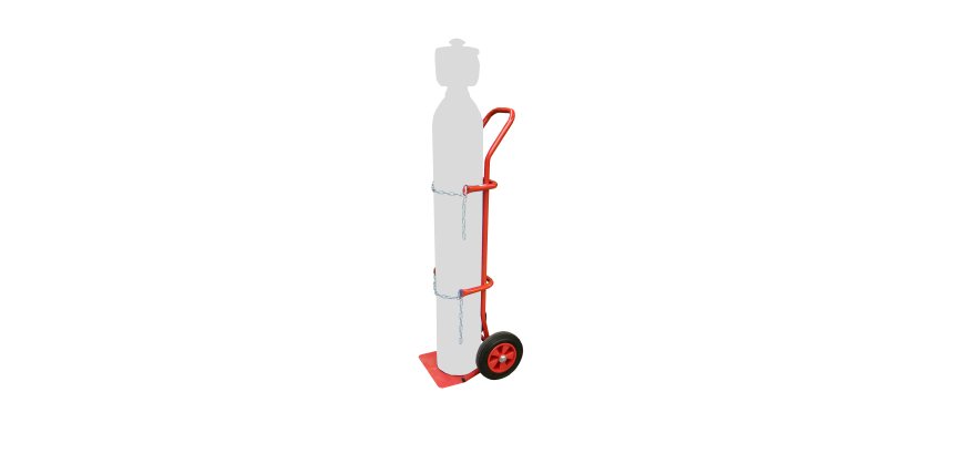 Diable porte-bouteille acier 200 kg bavette fixe profondeur 220 mm roue caoutchouc