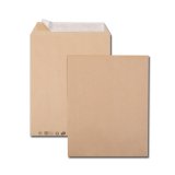 Pochette kraft brun 260x330 90 g/m² bande de protection - Boîte de 250