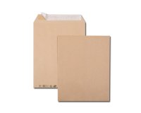 Pochette kraft brun 260x330 90 g/m² bande de protection - Boîte de 250