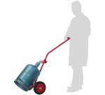 Diable porte-bonbonne 80 kg et poubelle 50-100 L roue caoutchouc