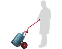 Diable porte-bonbonne 80 kg et poubelle 50-100 L roue caoutchouc