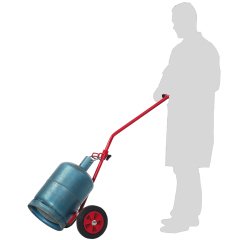 Diable porte-bonbonne 80 kg et poubelle 50-100 L roue caoutchouc