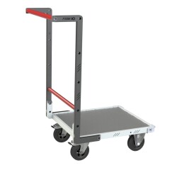 Chariot fixe plateau tôle 250 kg 550 x 500 mm roue caoutchouc