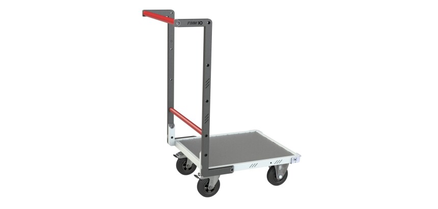 Chariot fixe plateau tôle 250 kg 550 x 500 mm roue caoutchouc