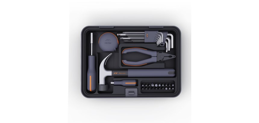 Caisse à outils compacte équipée 34 pièces