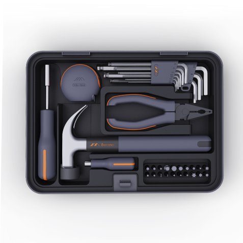 Caisse à outils compacte équipée 34 pièces