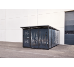 Abri vélo sécurisé Modèle 3x5m Décor roseau