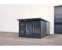 Abri vélo sécurisé Modèle 3x5m Décor roseau