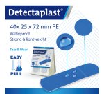 Boîte de 5 recharges de 40 pansements bleus en plastique PE