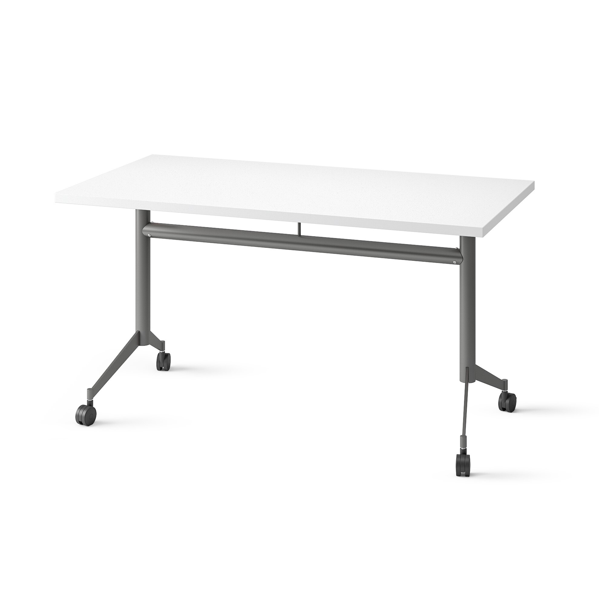 Table rabattable POLLY L.120 x P.70 cm Plateau Blanc