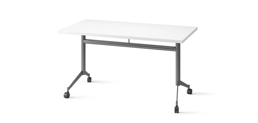 Foldable table POLLY L.120 x D.70 cm White Top