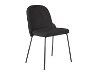 Chaise  BELLA, velours, pieds noirs
