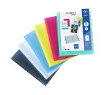 Protège-documents Viquel Propyglass polypropylène translucide personnalisable A4 - 40 pochettes - 80 vues couleurs assorties