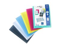 Protège-documents Viquel Propyglass polypropylène translucide personnalisable A4 - 40 pochettes - 80 vues couleurs assorties
