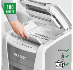 Destructora automática para pequeña oficina Leitz IQ 100 Autofeed P5