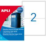 Etiquettes ultra-résistantes laser 199,6 x 143,5 mm blanches Apli - Pochette de 40