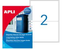Etiquettes ultra-résistantes laser 199,6 x 143,5 mm blanches Apli - Pochette de 40