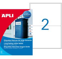 Etiquettes ultra-résistantes laser 199,6 x 143,5 mm blanches Apli - Pochette de 40